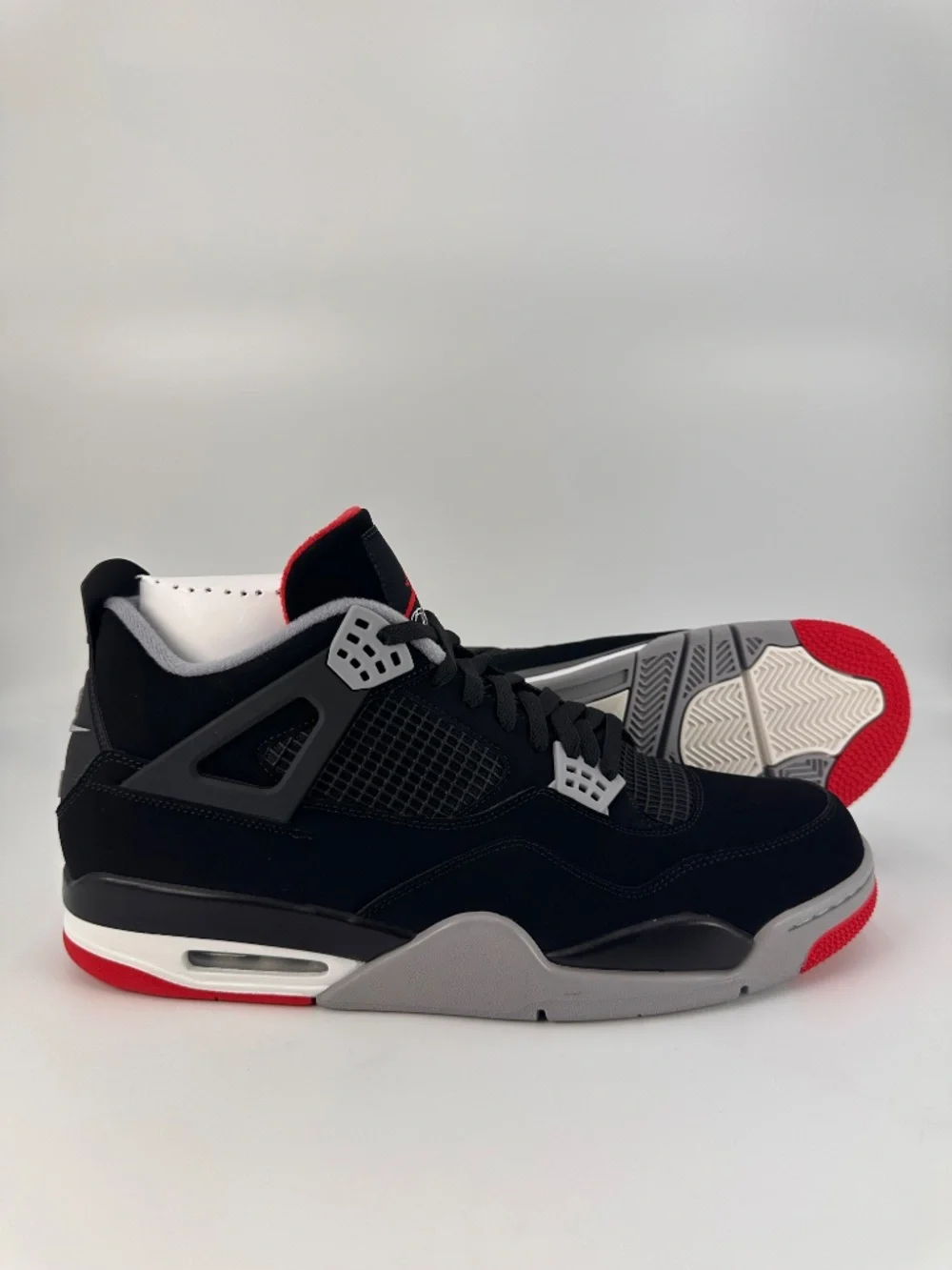 Nike Air Jordan 4 Retro 308497-060 2019 BRED BLACK RED CEMENT GREY MENS 15 NEW